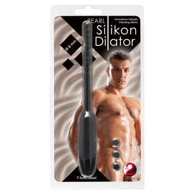 Silikonowy elastyczny dilator z wibracjami 19cm