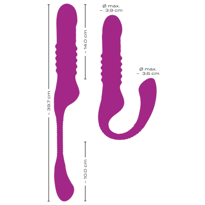 Wibrator wielofunkcyjny Podrójna przyjemność 39,7cm Javida