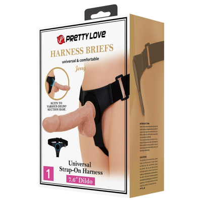 Uprząż Strap On uniwersalna z miękkiego materiału Jerry 21,8cm Pretty Love