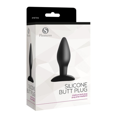Silicone Butt Plug Medium Black