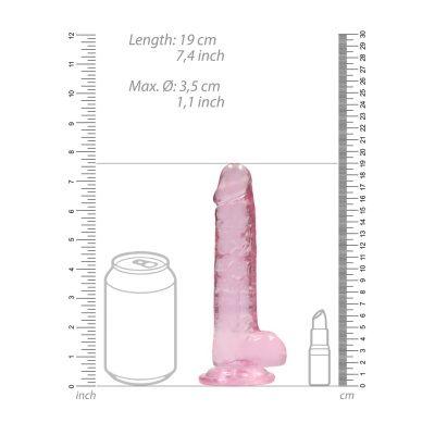 Realistic Dildo with Balls - 7 / 18 cm