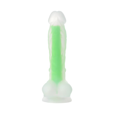 Dildo z przyssawką Świecące w ciemności Twardy w środku 20cm Toyfa