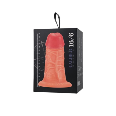 Realistic dildo Caliber 16/6 , PVC, flesh, length 16cm, diameter 6cm