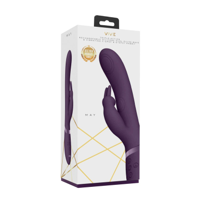 May - Dual Pulse-Wave Vibrating C-spot G-Spot Rabbit - Purple