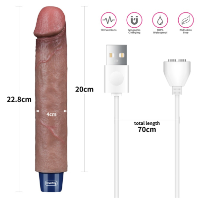 Realistyczny Wibrator z mocną i cichą wibracją 22,8cm Lovetoy