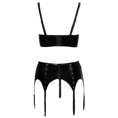Vinyl Shelf Bra Set XL