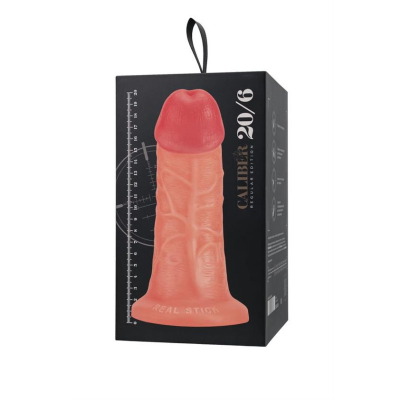 Realistic dildo Caliber 20/6 , PVC, flesh, length 20cm, diameter 6cm