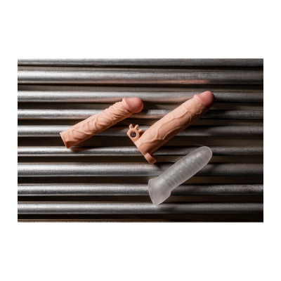 REALISTIC PENIS SHEATH S7 FLESH 21 CM W/ VIBRATION