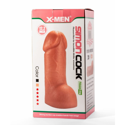 Ogromne wysokiej jakości Dildo Simon z przyssawką 29cm X-Men