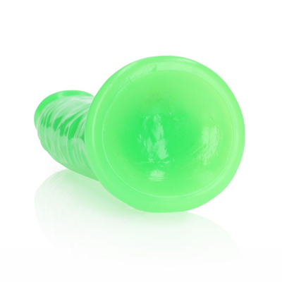 Slim Realistic Dildo with Suction Cup - Glow in the Dark - 9\'\' / 22,5 cm