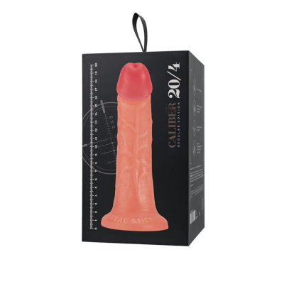 Realistic dildo Caliber 20/4 , PVC, flesh, length 20cm, diameter 4cm