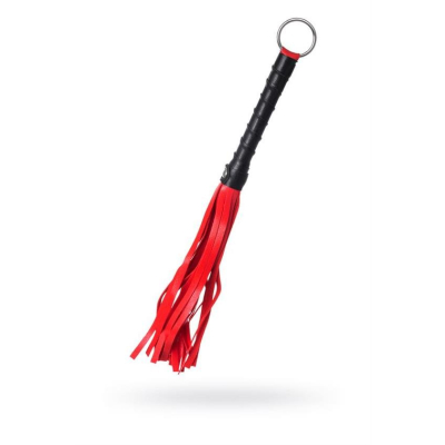 Anonymo flogger, PU leather, red, 28 cm