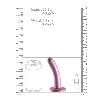 Smooth Silicone G-Spot Dildo - 5\'\' / 12 cm - Rose Gold