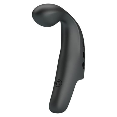 Pretty Love Rechargeable Vibrating Finger Sleeve Gordon Black