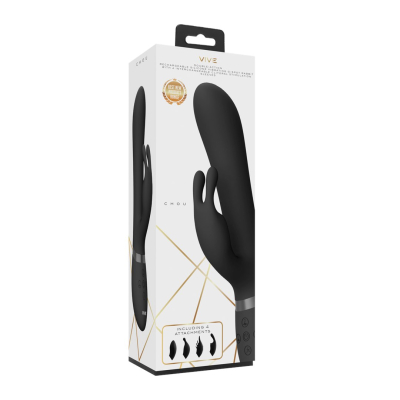 Chou - G-Spot Rabbit Clitoral Stimulator - Black