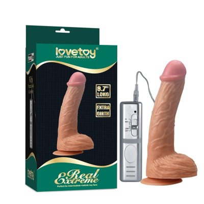 Dildo z jądrami sterowany pilotem 22cm Lovetoy