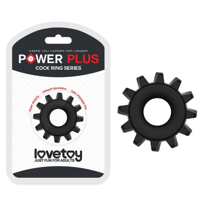 Pierścień na penisa Lovetoy Power Plus czarny śr. 1,6cm