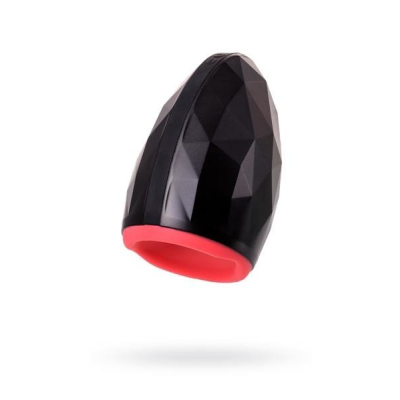 Erotist Magma; Rechargeable masturbator with heating, Silicone, Black, 12 cm