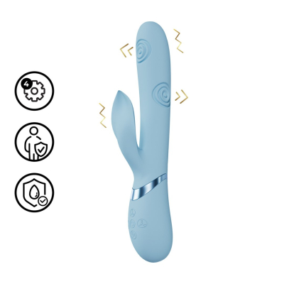Fronda - G-Spot Vibrating and Tapping Leaf Clitoral Stimulator - Blue