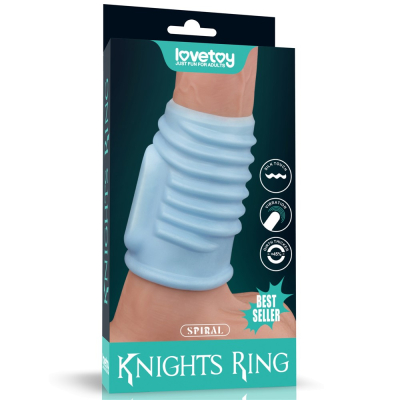 Nasadka na penisa Knights Spiral z wibracjami + 45% obwodu Lovetoy