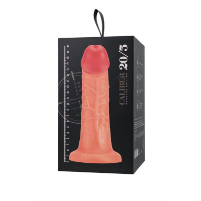 Realistic dildo Caliber 20/5 , PVC, flesh, length 20cm, diameter 5cm