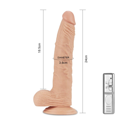 Dildo z przyssawką i wibracjami 24cm Lovetoy