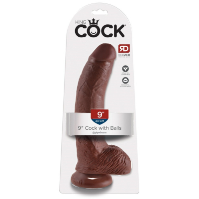 King Cock Dildo z jądrami 23cm ciemny wariat