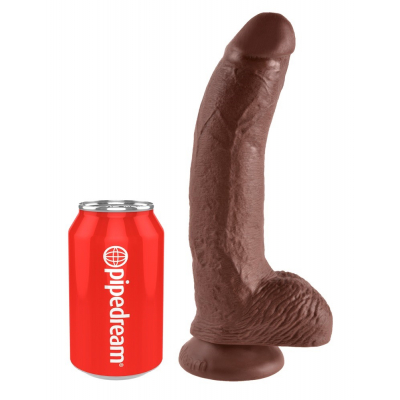 King Cock Dildo z jądrami 23cm ciemny wariat