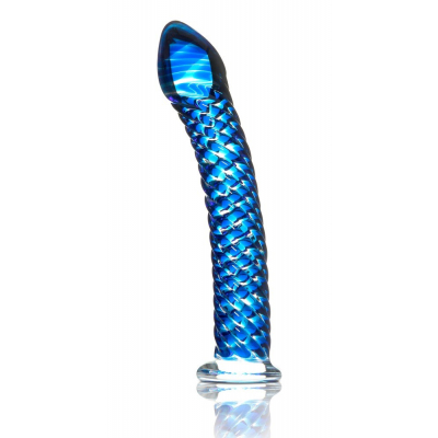 Ręcznie robione szklane dildo analne 19cm