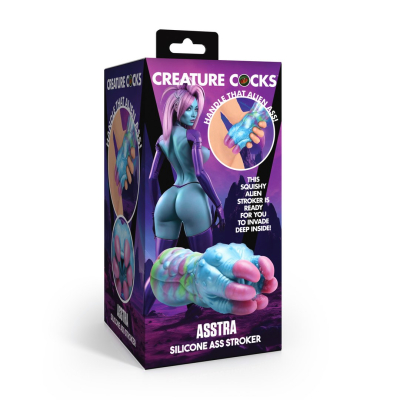 Asstra - Silicone Ass Stroker - Blue/Purple