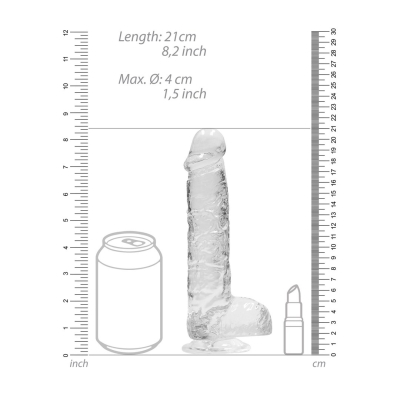 Realistic Dildo with Balls - 8 / 21 cm