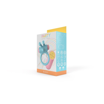 RINY VIBRATING RING W/ BLUE SILICONE USB CONTROLLER