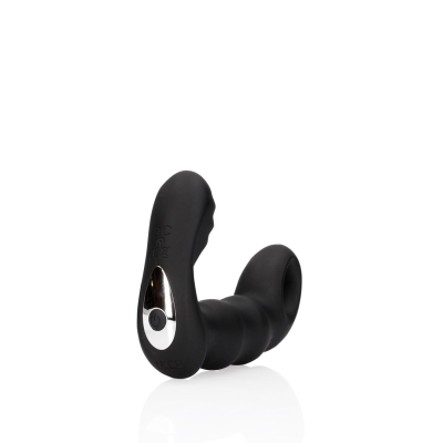 Beaded Vibrating Prostate Massager with Remote Control - Black