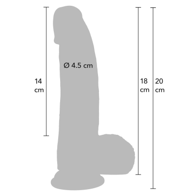 Realistic Dildo Liquid Silicone 18 cm