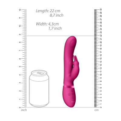 May - Dual Pulse-Wave Vibrating C-spot G-Spot Rabbit - Pink
