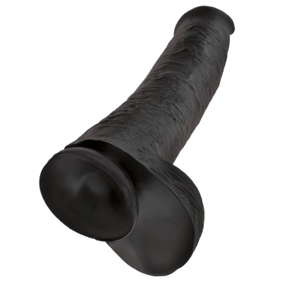 King Cock Realistyczne czarne Dildo 38,1cm