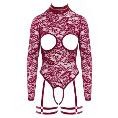 Body open cup red S