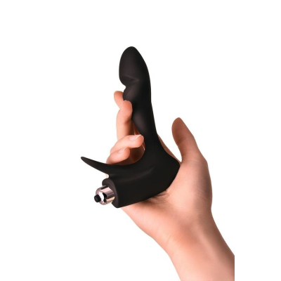 EROTIST First prostate stimulator, silicone, black, 14.4 cm