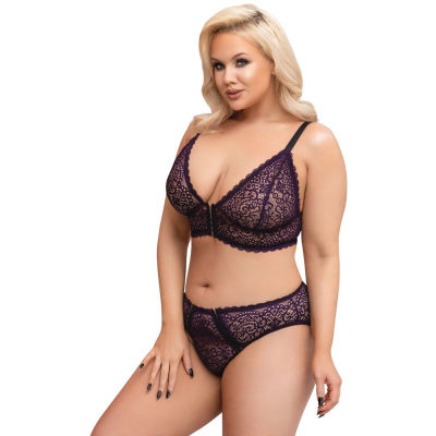 Bra Set purple 3XL