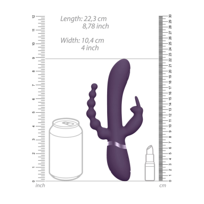 Rini - Pulse Wave Vibrating Double Penetration Rabbit - Purple