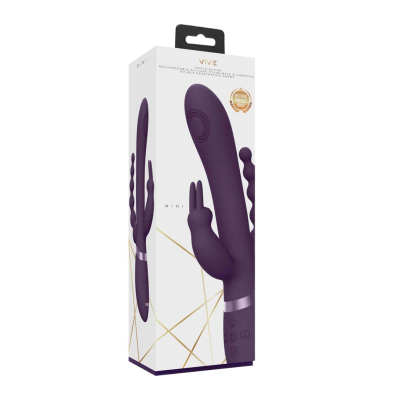 Rini - Pulse Wave Vibrating Double Penetration Rabbit - Purple