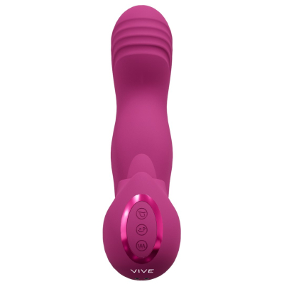 Yumi - Triple Motor G-Spot Finger Motion Vibrator and Flickering Tongue Stimulator - Pink