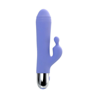 Vibrator with clitoral stimulation Flovetta Crocus, silicone, purple, 17.5 cm