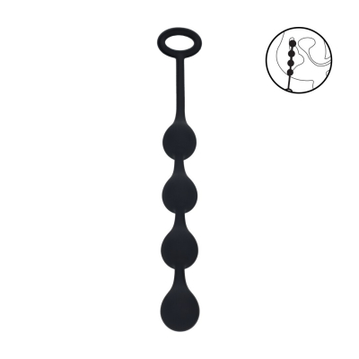Waterdrop Silicone Anal Balls - S - 20mm - Black