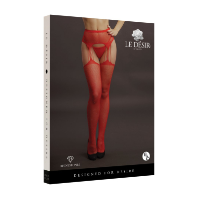 Suspender Rhinestone Pantyhose - One Size