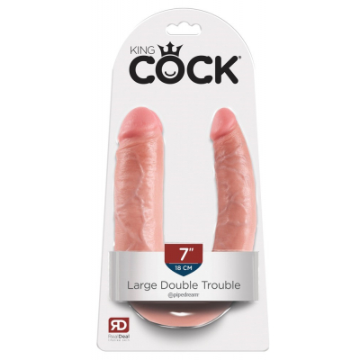 Podwójne Dildo King Cock do 2 dziurek na raz 43cm