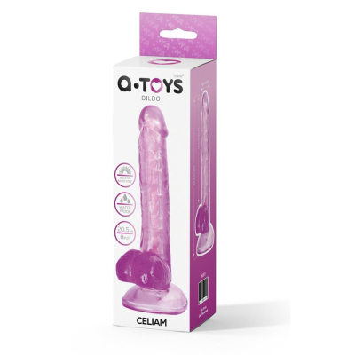 Realistic dildo A-Toys by TOYFA Celiam, TPE, purple, 20.5 cm