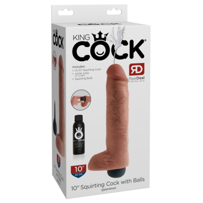 KC 10\" Squirting Cock with Bal