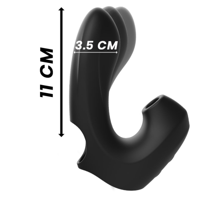 IBIZA - POWERFUL VIBRATING AND CLITORIS SUCTION THIMBLE