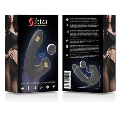 IBIZA - POWERFUL VIBRATING AND CLITORIS SUCTION THIMBLE